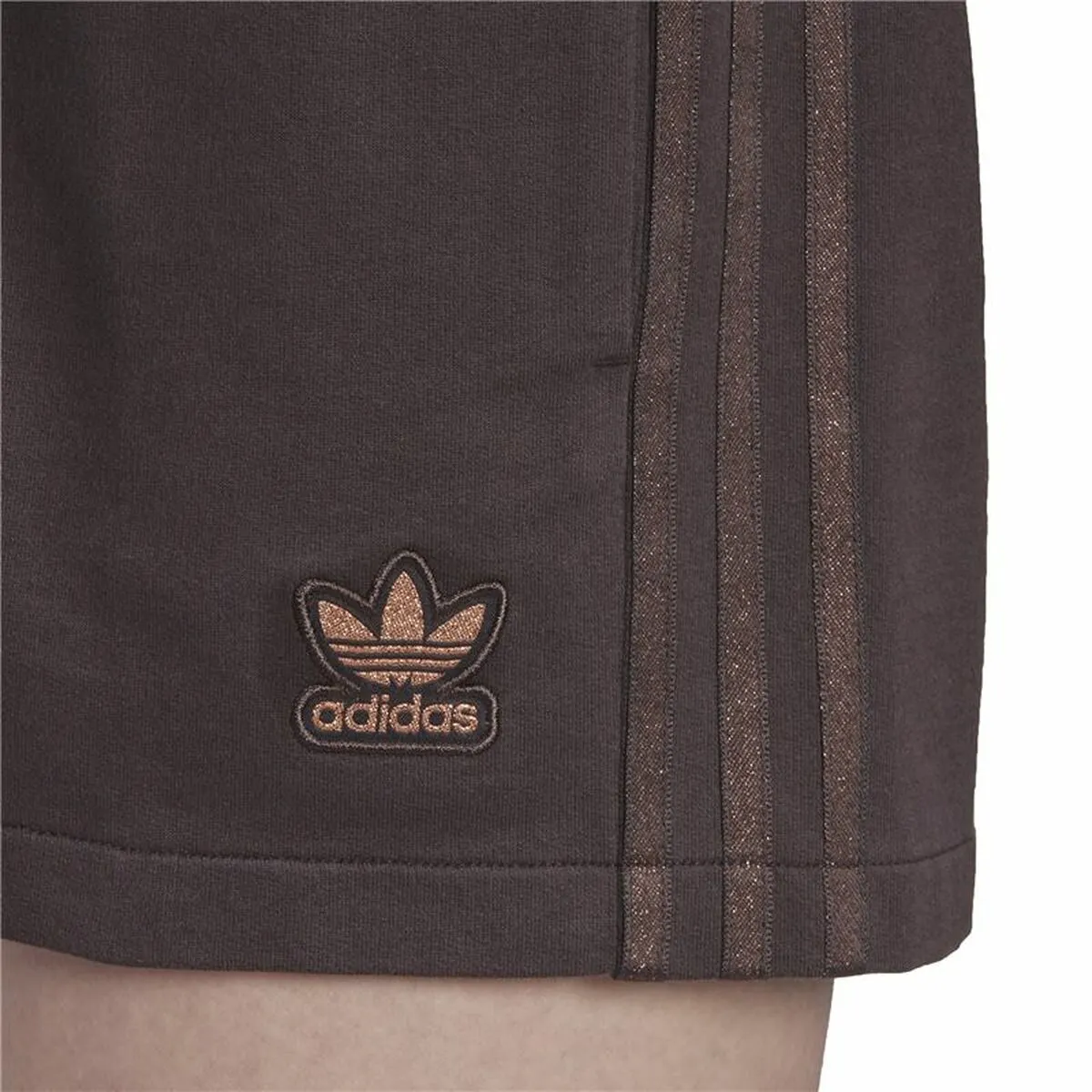 Sports Shorts For Women Adidas Originals 3 Stripes Brown