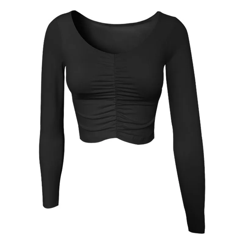 Sports yoga belly button workout clothes