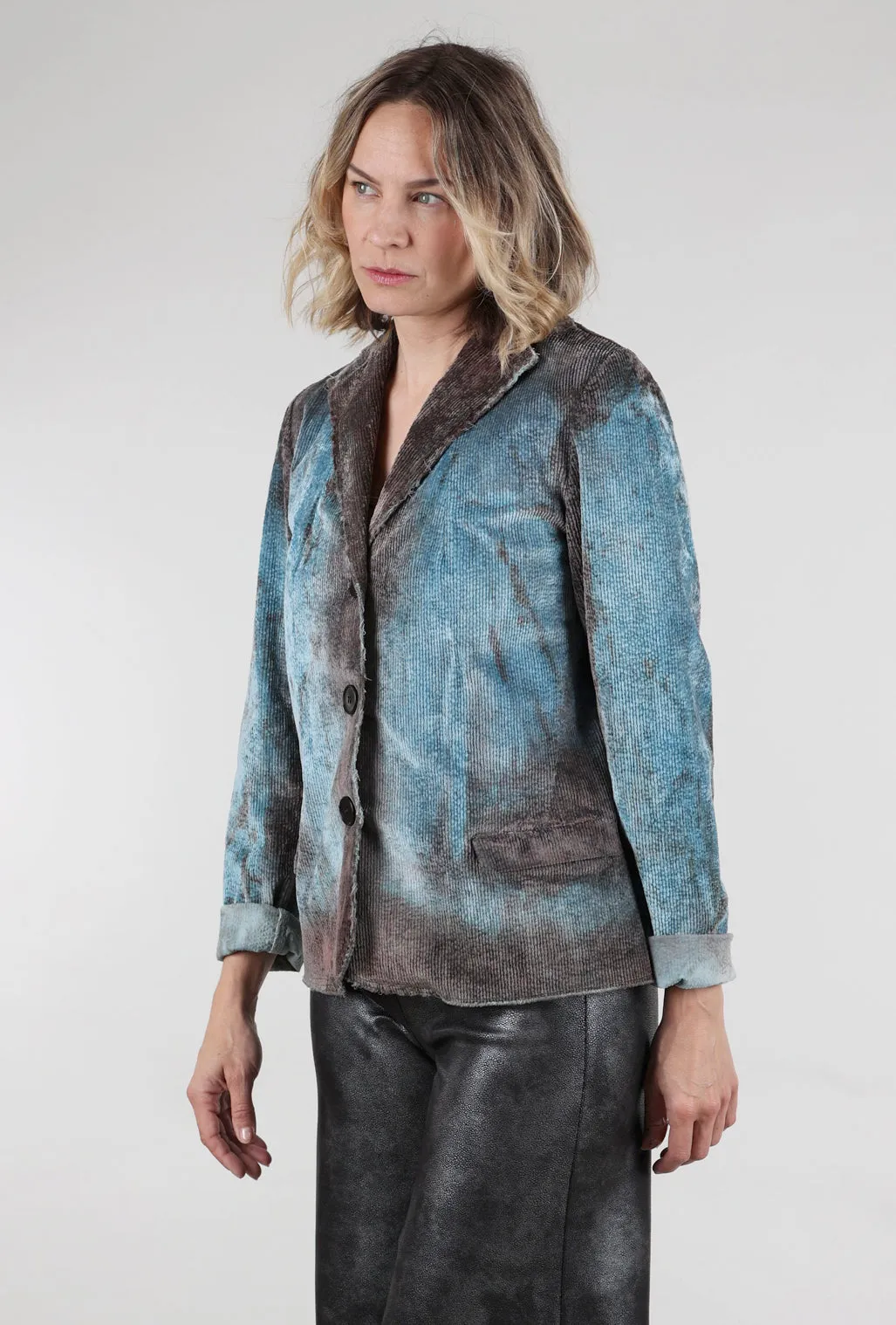 Stevie Ombre Cord Blazer, Sky