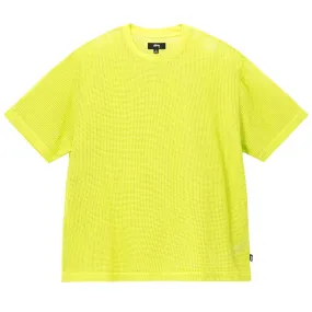 STÜSSY COTTON MESH SS CREW TEE // LIME