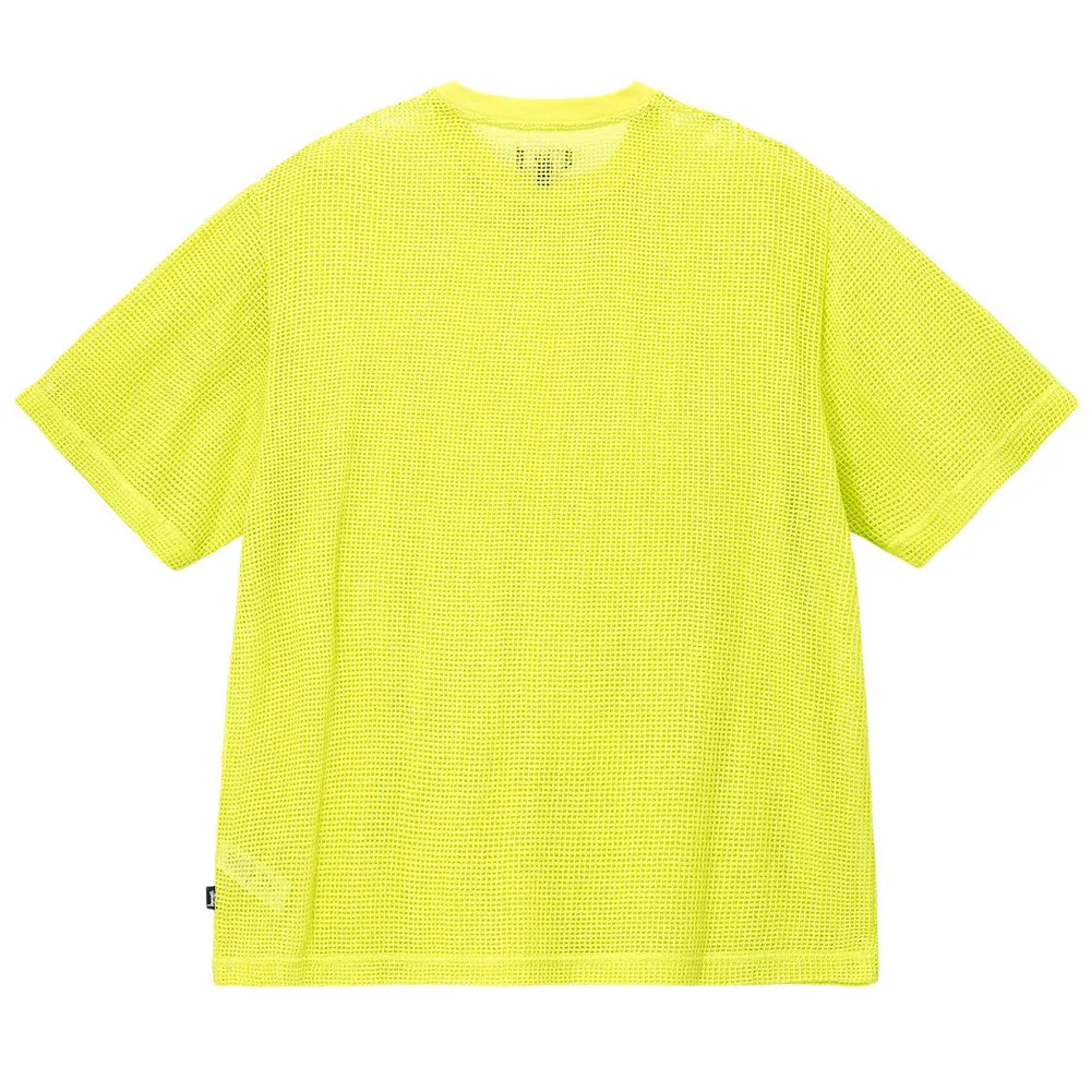 STÜSSY COTTON MESH SS CREW TEE // LIME