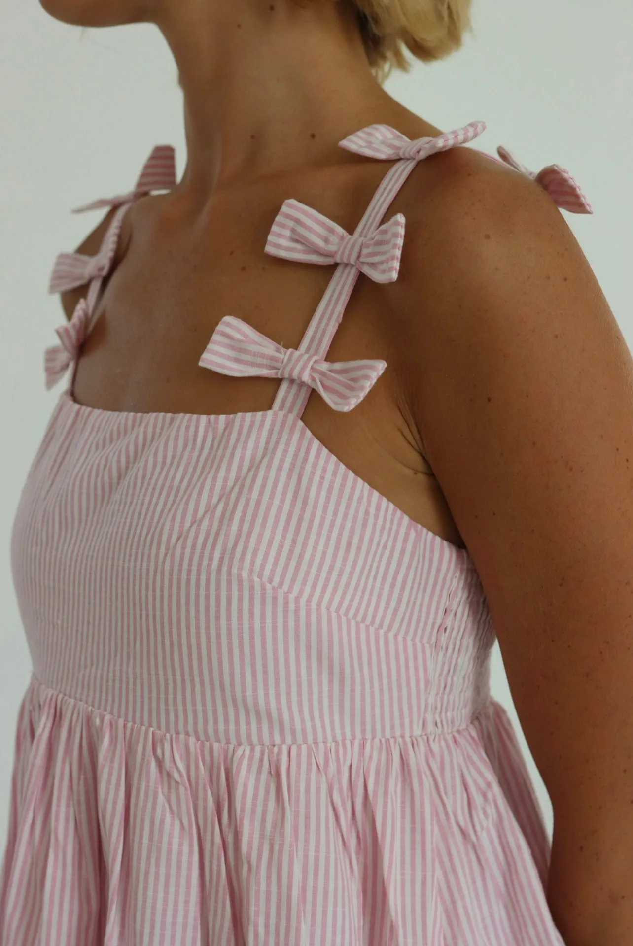 Sunday Strawbaby Bow Tank Dress