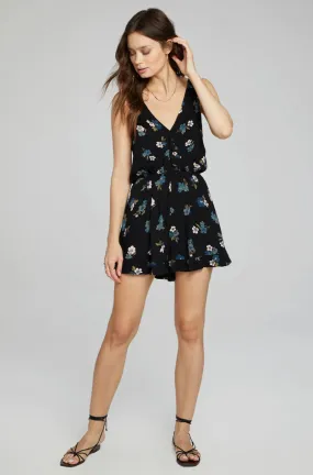 SWL Dawn Floral Romper-Black