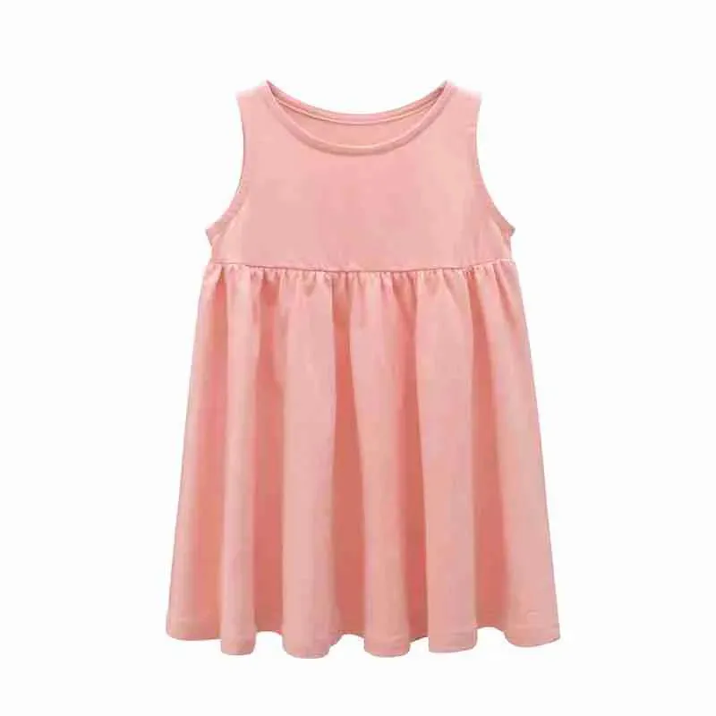 Toddler Girl Solid Tank Sleeveless Dress