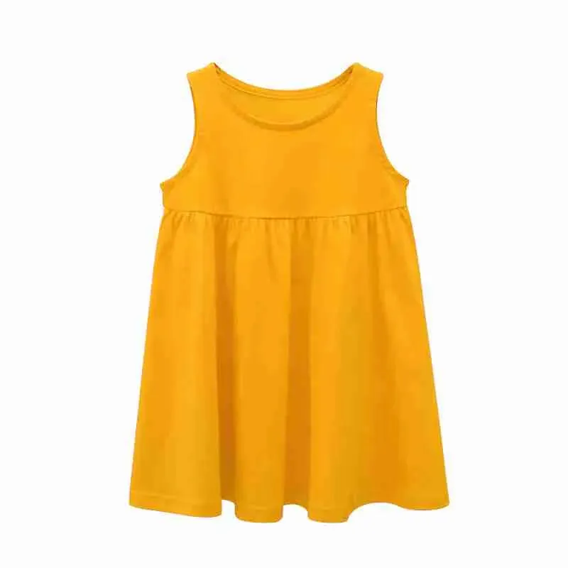 Toddler Girl Solid Tank Sleeveless Dress