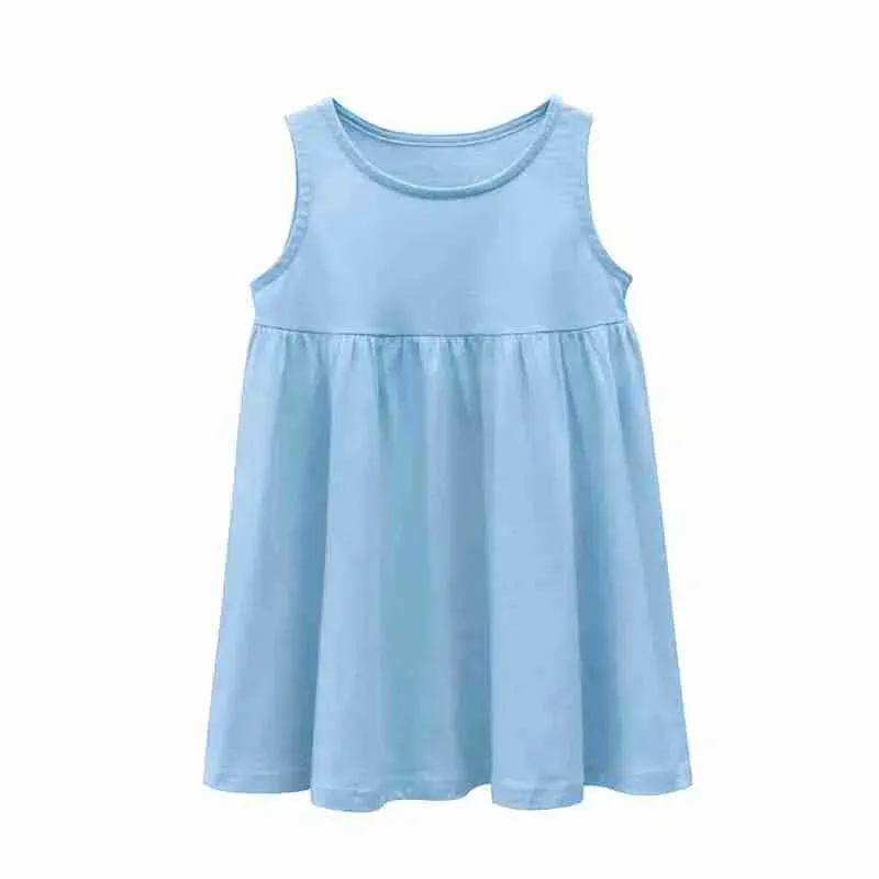 Toddler Girl Solid Tank Sleeveless Dress