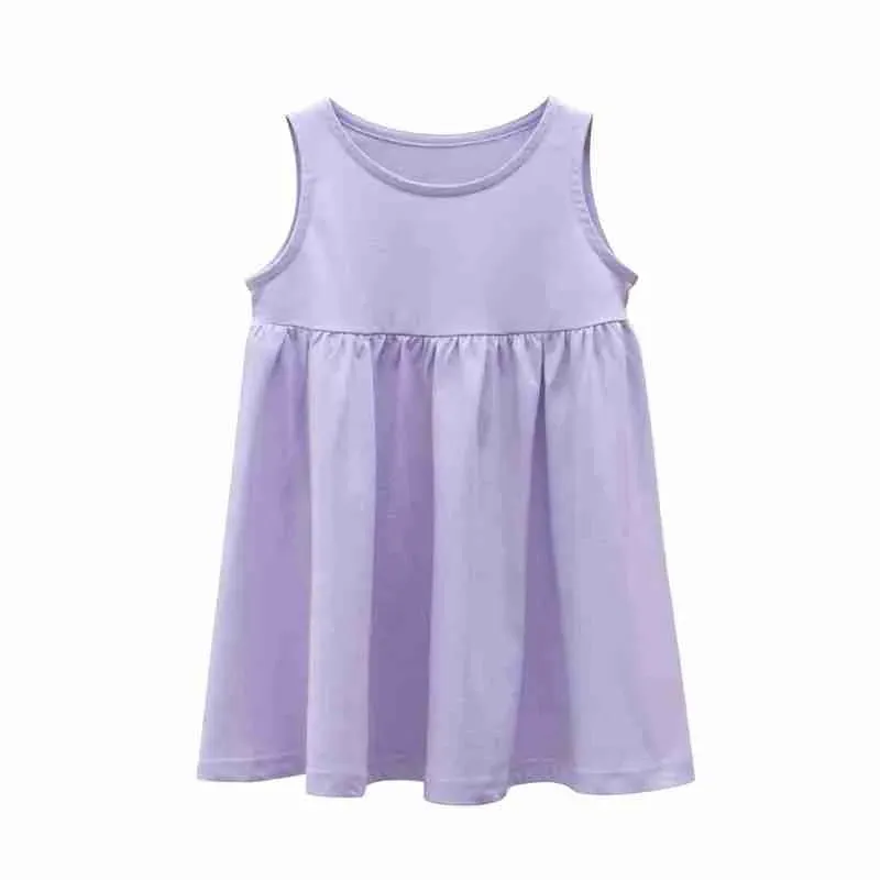 Toddler Girl Solid Tank Sleeveless Dress