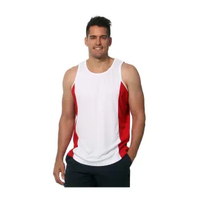 [TS19A] Men's Truedry Contrast Mesh Singlet