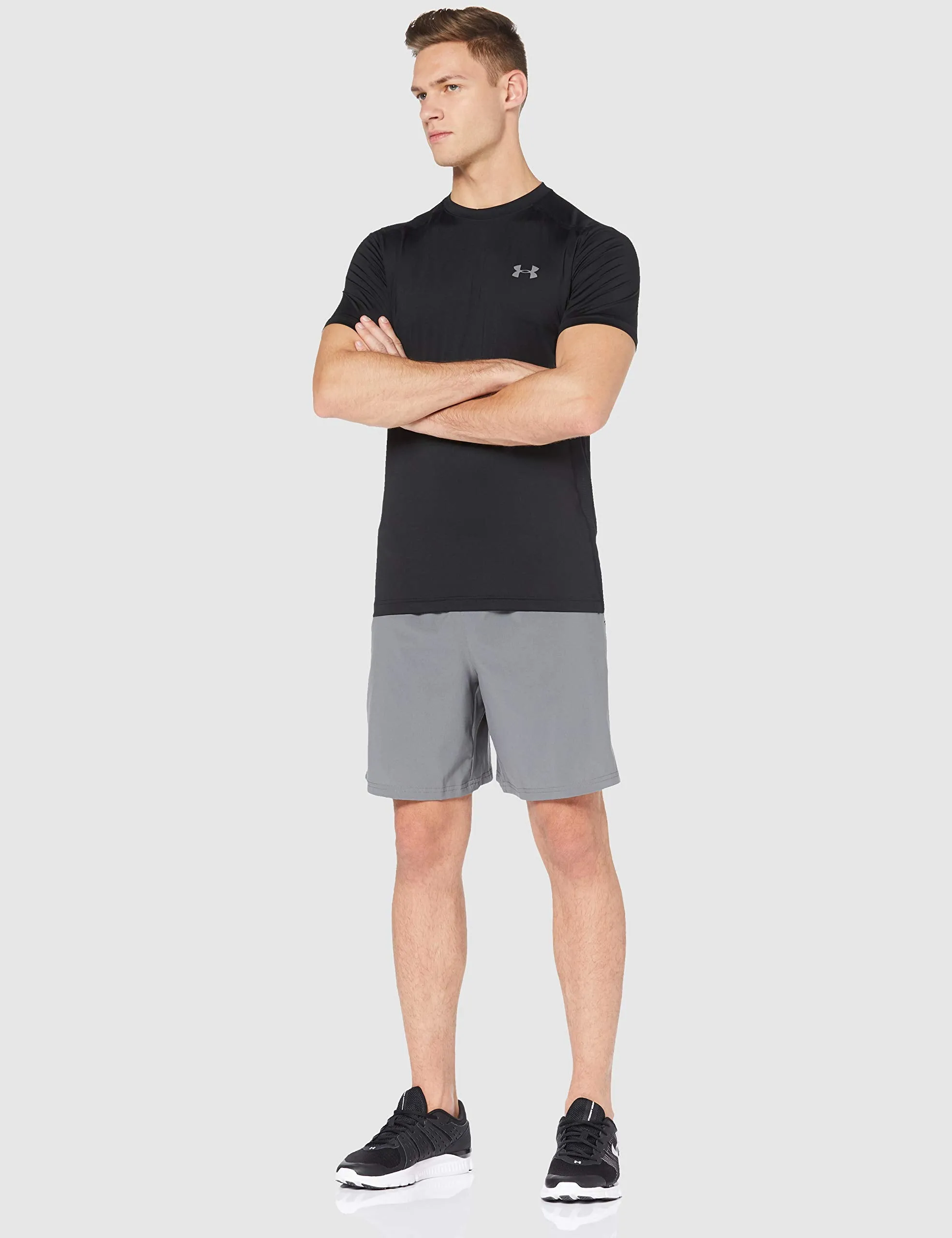 Under Armour Men's Raid Short Sleeve T-Shirt, Black/Graphite