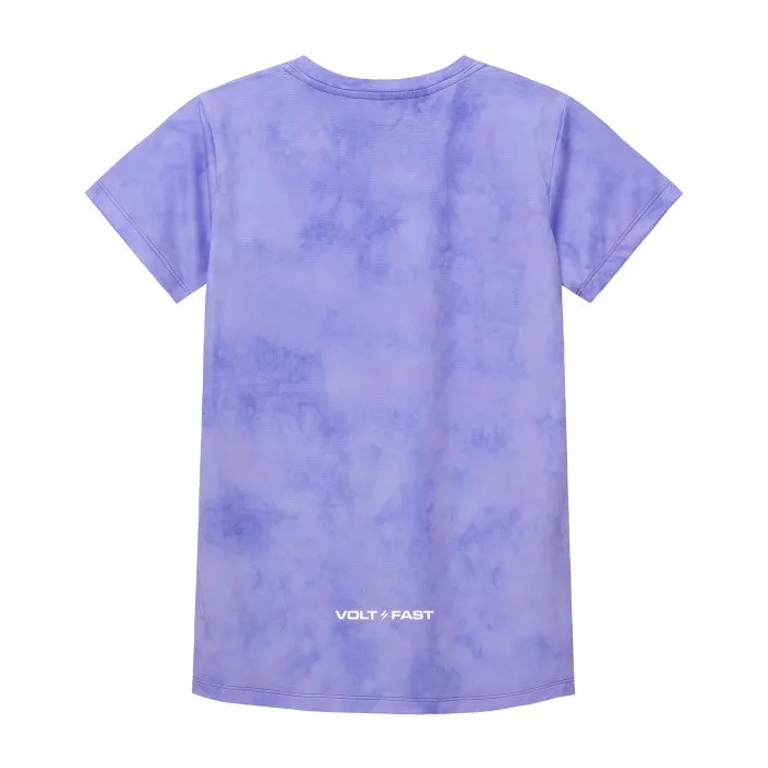 Volt and Fast Women's Bolt Running Jersey Tie Dye V1 Series - Violet