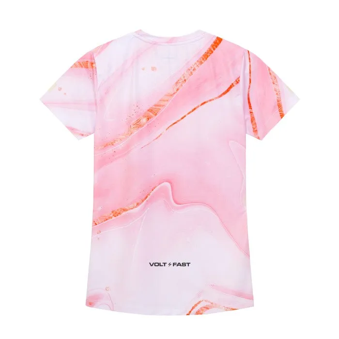 Volt and Fast Women's Lightning Jersey Tie Dye Series V2-Marble Pink