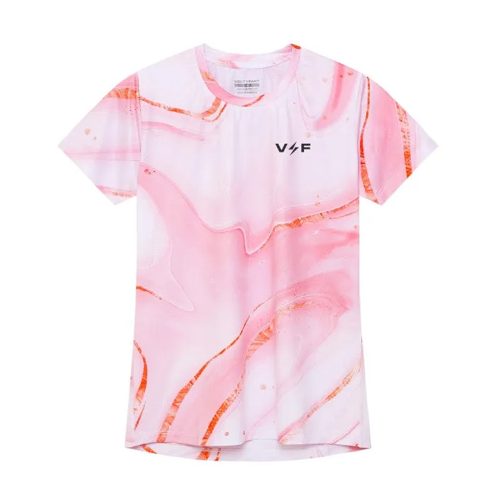 Volt and Fast Women's Lightning Jersey Tie Dye Series V2-Marble Pink