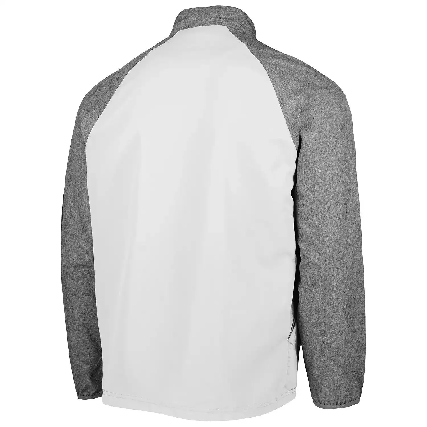 White Full-Zip Windbreaker Jacket