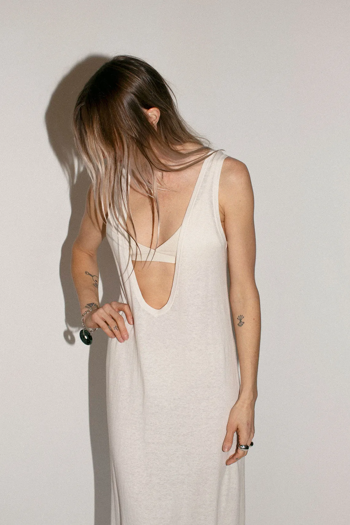 White U Tank Dress