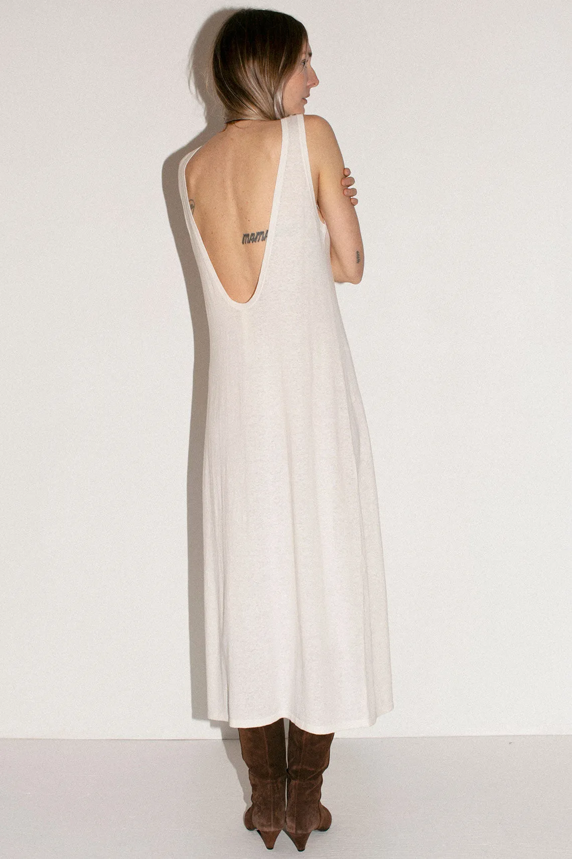 White U Tank Dress