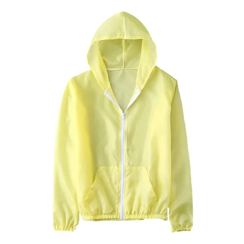 Woman Sun Protection Clothing Female Jackets Summer Ladies Thin Long Sleeve Outdoor Sports Hooded Protect Windbreakers