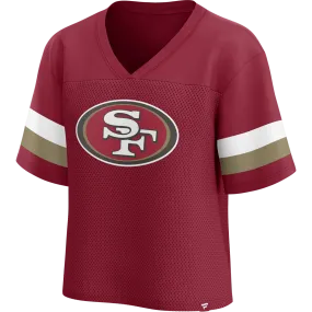 Women's 49ers Fundamentals Cropped Mesh Top