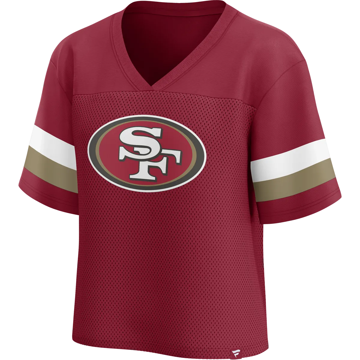 Women's 49ers Fundamentals Cropped Mesh Top