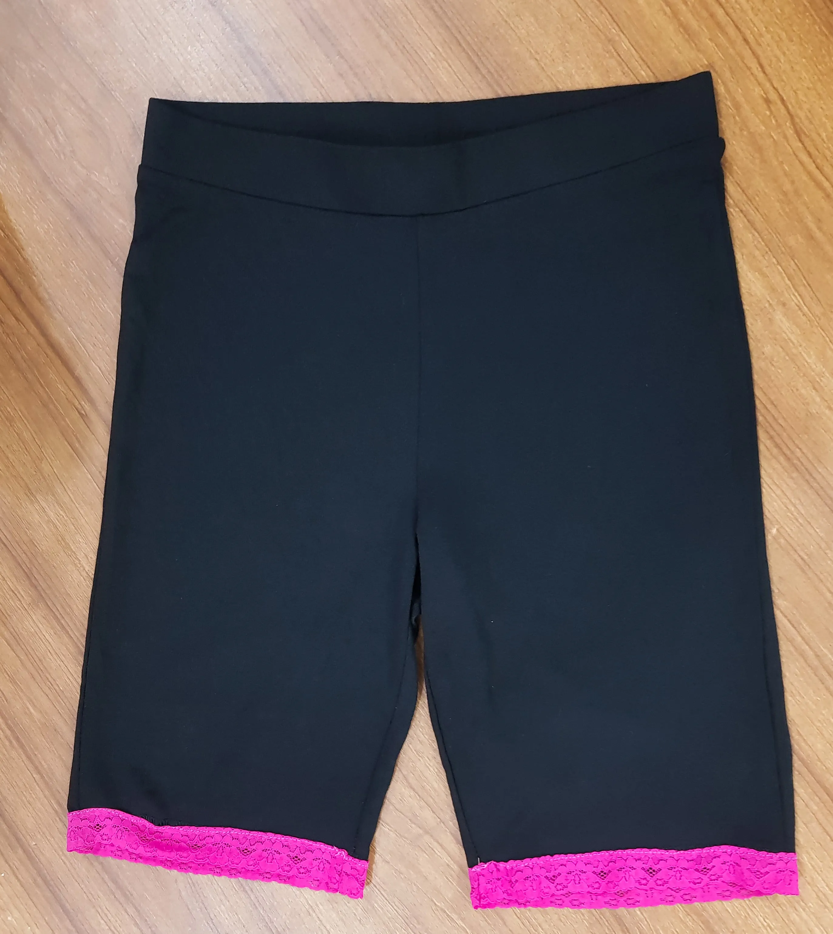 Womens Lace Trim Active Cycling Shorts