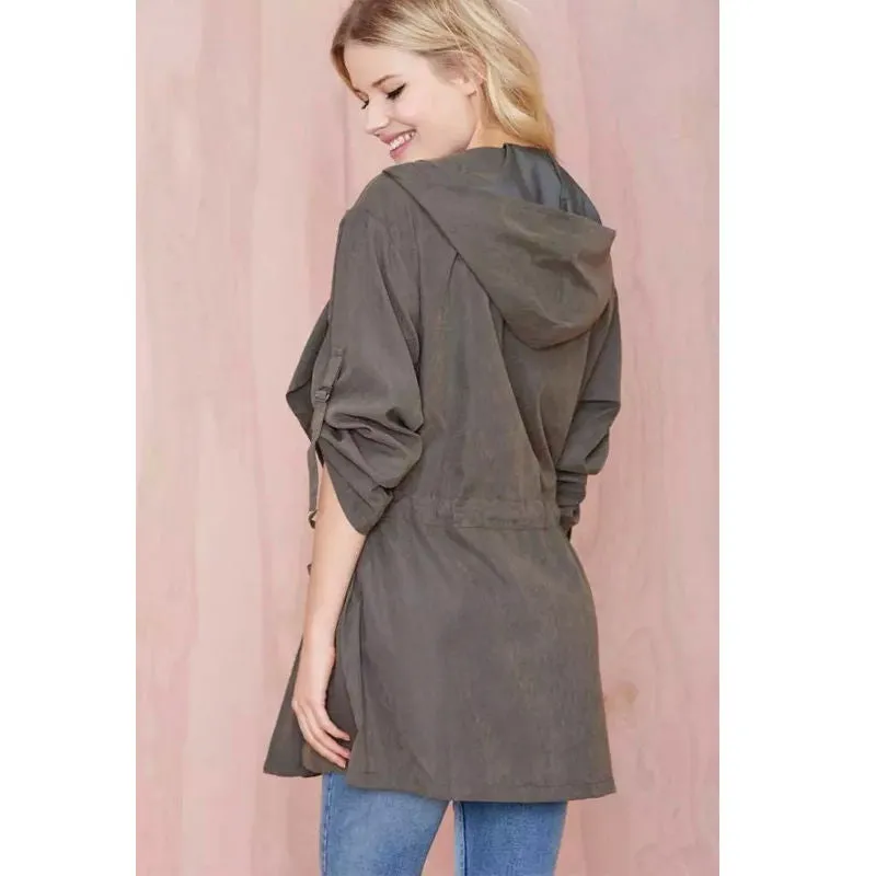 Women's Spring/Autumn Casual Loose Hooded Coat