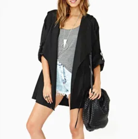 Women's Spring/Autumn Casual Loose Hooded Coat