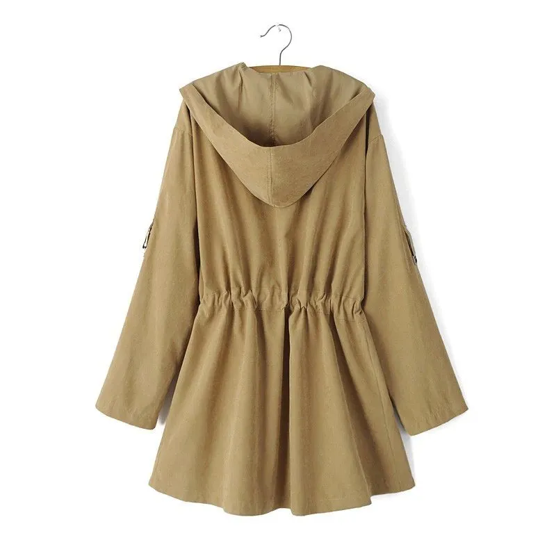 Women's Spring/Autumn Casual Loose Hooded Coat