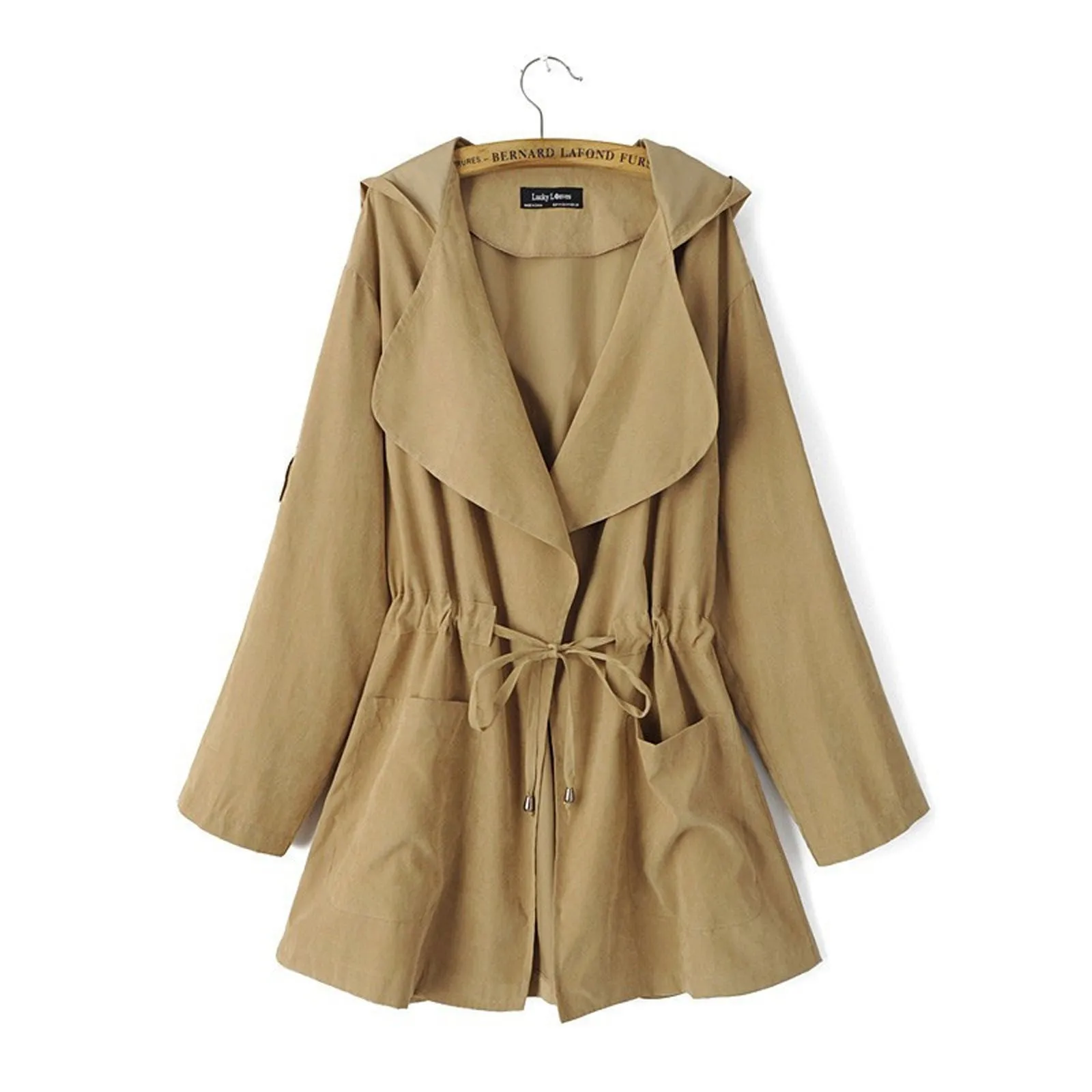 Women's Spring/Autumn Casual Loose Hooded Coat