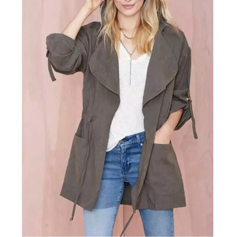 Women's Spring/Autumn Casual Loose Hooded Coat