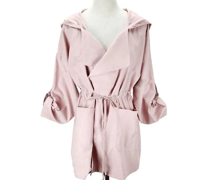 Women's Spring/Autumn Casual Loose Hooded Coat