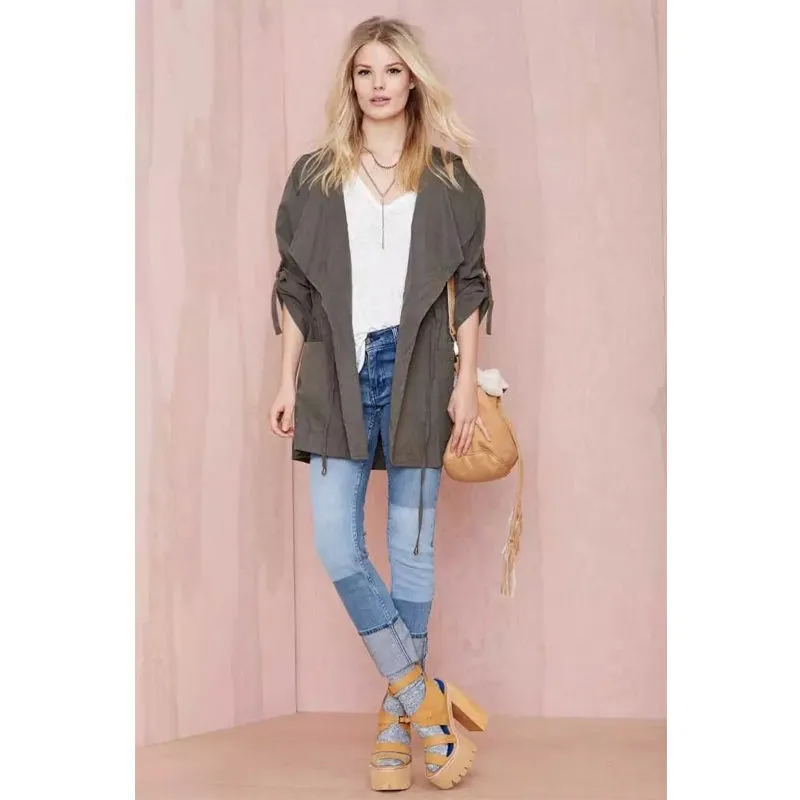 Women's Spring/Autumn Casual Loose Hooded Coat