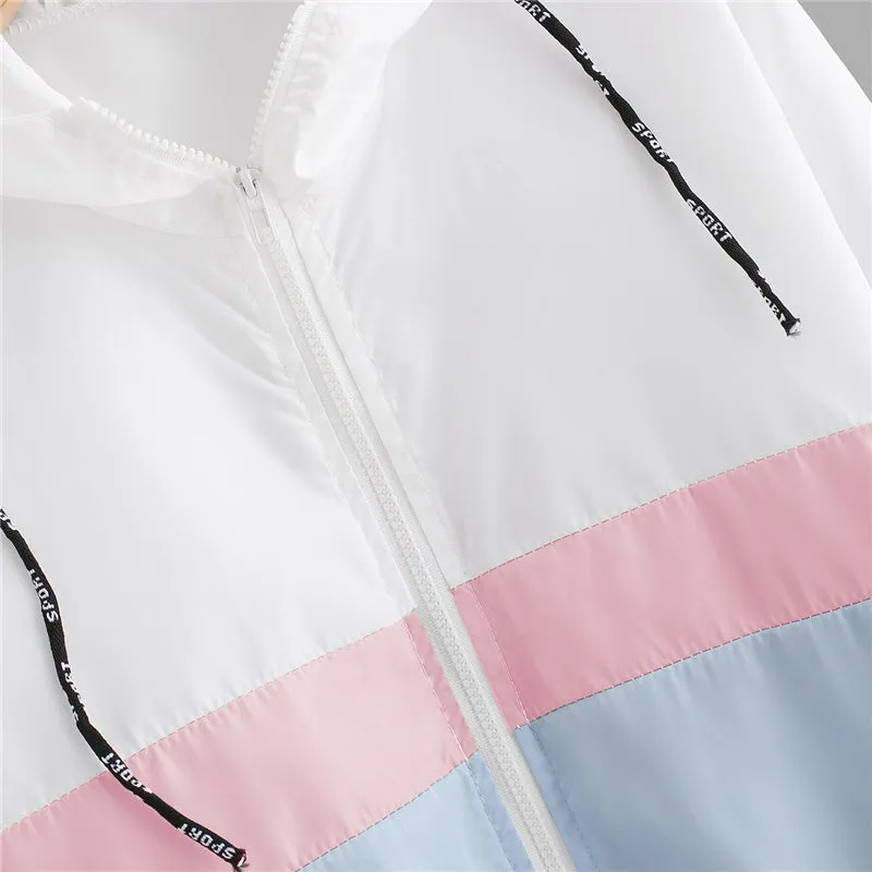 Women's Spring/Autumn Hooded Windbreaker