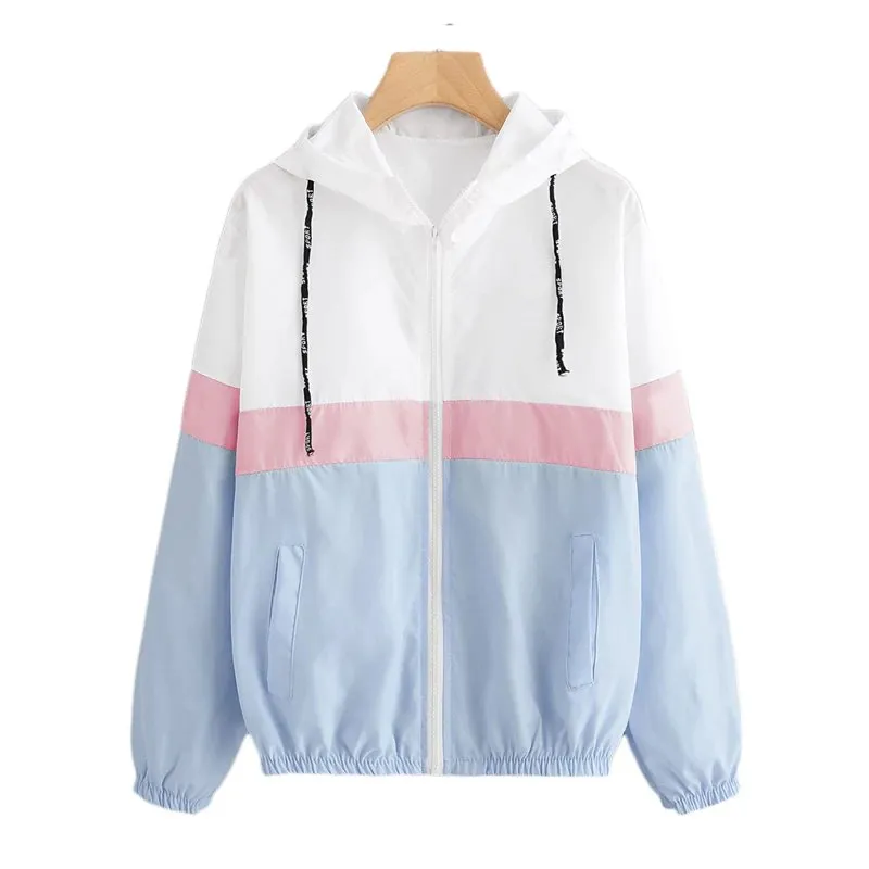 Women's Spring/Autumn Hooded Windbreaker