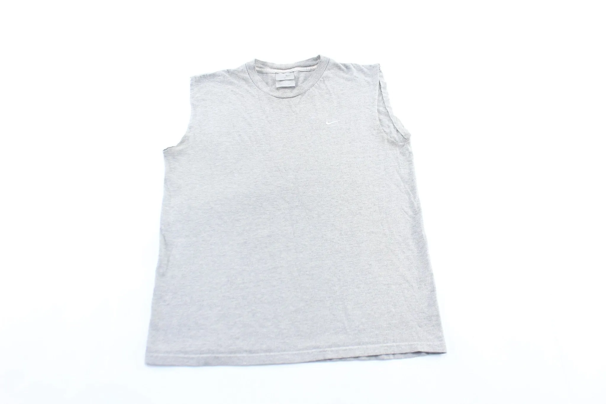 Y2K Nike Embroidered Logo Grey Tank Top